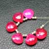 Hot Pink Chalcedony Faceted Heart Drop Briolette Total 6 Beads and Size 11x11mm approx.Chalcedony is a cryptocrystalline variety of quartz. Comes in many colors such as blue, pink, aqua. Also known to lower negative energy for healing purposes. 